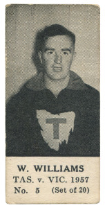 1957 Tasmania V Victoria Series (Unknown Publisher, Blank Backs): W. Williams, No.5 From The Complete Set Of 20.