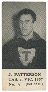 1957 Tasmania V Victoria Series (Unknown Publisher, Blank Backs): J. Patterson, No.8 From The Complete Set Of 20.