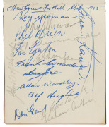 AUTOGRAPH BOOK: A mid-1950s book featuring the 1955 RICHMOND team including Ray Poulter, Des Rowe, Tommy Hafey, John Nix, Alan Cations and 16 others plus the selectors and secretary; the 1955 HAWTHORN team including John Kennedy, Graham Arthur, John Peck, - 4