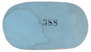 MELBOURNE CRICKET CLUB: 1944-45 Full Member membership ticket, with black printed text on pale blue background, numbered No.388 on reverse.The traditional metal and enamel membership badge was not produced in 1944 due to metal rationing efforts during Wor - 2