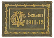 MELBOURNE CRICKET CLUB: 1911-12 COMPLIMENTARY Membership Season Ticket, No.5194; olive leather with gold embossed reverse. Extremely scarce.&nbsp;