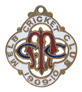 MELBOURNE CRICKET CLUB Membership medallion for 1909-10, No.2376; by Stokes & Sons.