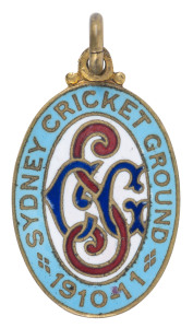 SYDNEY CRICKET GROUND 1910-11 Membership medallion.