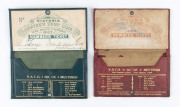 V.A.T.C. (VICTORIA AMATEUR TURF CLUB): 1898-99 and 1916-17 Members Tickets in red and green leather respectively, both with gold embossed details. (2 items). - 2