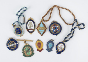 SOUTH AUSTRALIAN JOCKEY CLUB: 1920 - 1951 collection of Membership medallions; all different. (9 items).