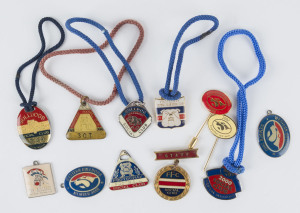 FOOTSCRAY/WESTERN BULLDOGS: 1980s-2000s range of badges, pins and membership medallions, (12 different).