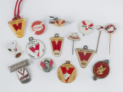 SOUTH MELBOURNE/SYDNEY SWANS: Collection of badges, pins, medallions, circa 1940s - 2001, (15 different).