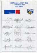 A nice group comprising 4 official team sheets for the AUSTRALIAN TEAM ON TOUR, 1966-67 (Simpson, Captain; Lawry, V.C., Ian Chappell, Stackpole, Hawke, etc.), ENGLAND in Australia/New Zealand 1990/91 (Gooch, Captain; Lamb, V.C.; Atherton, Gower, Malcolm, - 4