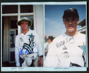 NEW ZEALAND CRICKETERS: A collection of photographs of late-1990s - early 2000 Test & ODI International team members, all signed in pen by the relevant player. - 3