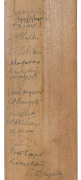 A "KEN MEULEMAN AUST XI. VIC XI. AUTOGRAPH" bat, signed to the front of the blade by 1946-48 Australian and English teams, and on reverse by the Indian team which visited Australia 1947-48. A total of 47 signatures including Don Bradman, Sid Barnes, Keith - 3