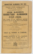 1924 & 1925 WISDEN'S ALMANACKS, both rebound in hard covers which preserve the original soft covers. (2). - 3