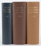 1921 - 1923 WISDEN'S ALMANACKS, all rebound in hard covers, preserving the original soft covers in the 1921 and 1923 editions. (3).