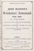 1886 WISDEN'S ALMANACK, hardcover rebound preserving original front cover. - 2