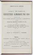 1888 WISDEN'S ALMANACK, hardcover rebind without original covers. - 2