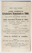 1906 & 1907 WISDEN'S ALMANACKS, rebound into hard covers preserving the end advertisements. (2). - 2