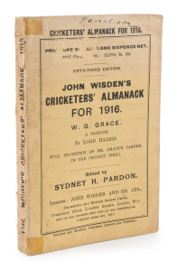 1916 WISDEN'S ALMANACK, original paperback edition, complete.