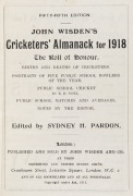 1918 WISDEN'S ALMANACK, rebound into hard covers retaining all the advertisements.