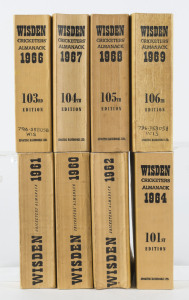 1960 - 1969 WISDEN'S ALMANACKS, complete (excl. 1963 & 1965) soft cover editions. (8). Mixed condition; mainly fine.