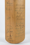 AUSTRALIA in SOUTH AFRICA - 1966 A cut-down Crockett Super Driver bat (45cm long) signed by Australian team including Simpson, McKenzie, Vievers, Lawry, Hawke, Connolly and Booth, as well as eleven South Africans including Goddard, Pollock, Van der Merwe, - 3