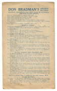 THE WEST INDIES TEAM in AUSTRALIA - 1930 WEST INDIES v VICTORIA Souvenir Programme and Scorecard for the four-day match which preceded the Test Match series. Signed internally by the full Victorian Team including Woodfull, Ponsford, Ryder, Hendry, a'Becke - 3