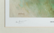 DON BRADMAN, print titled 'Sir Donald Bradman' by Alan Fearnley (Bradman wearing Australian cap with SCG in background), signed by Don Bradman and the artist, limited edition 491/850, overall 70 x 59cm. - 2