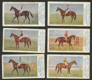 1906 Sniders & Abrahams "Australian Racehorses" (horizontal backs, Melbourne & Sydney cup winners), complete set [56], some with foxing, odd crease/fault, generally good to very good. - 2