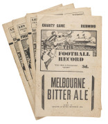 The Football Record: Special editions for the 1944 1st Semi-Final (Footscray v Essendon); the 2nd Semi-Final (Richmond v Fitzroy) lacking covers; the Final (Richmond v Essendon) and the Grand Final (Richmond v Fitzroy). There is also a Football Record for - 2