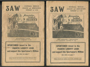 "The Association Football Recorder: The Official Organ of the Victorian Football Association" (the VFA): 1945 Semi-Final (Williamstown v Coburg) and the Grand Final (Port Melbourne v Williamstown). (2 items).&nbsp;Mixed condition.The premiership was won by Wil