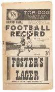 The Football Record: Special editions for the 1947 2nd Semi-Final (Essendon v Carlton); the [Prelim.] Final (Fitzroy v Essendon) and the Grand Final (Carlton v Essendon). (Total: 3).&nbsp; Mixed condition.&nbsp;Carlton defeated Essendon 13.8 (86) to 11.19 (85) in t