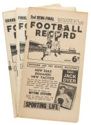 The Football Record: Special editions for the 1954 2nd Semi-Final (Geelong v Footscray); the [Prelim.] Final (Melbourne v Geelong) and the Grand Final (Footscray v Melbourne). (Total: 3). Mixed condition. - 2