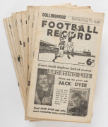 The Football Record: 1955 editions for the Home-and-Away Rounds, mainly featuring Collingwood: 1, 2, 3, 4, 5, 6, 7, 8, 9, 10, 11, 12, 13, 14, 15, 16, 17 and 18. (Total: 18). Mixed condition.Collingwood finished the Home-and-Away Season in Second position - 2