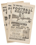 The Football Record: Special editions for the 1955 2nd Semi-Final (Melbourne v Collingwood); the [Prelim.] Final (Collingwood v Geelong) and the Grand Final (Collingwood v Melbourne). (Total: 3). Mixed condition. - 2