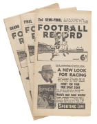The Football Record: Special editions for the 1956 2nd Semi-Final (Melbourne v Collingwood); the [Prelim.] Final (Collingwood v Footscray) and the Grand Final (Collingwood v Melbourne). (Total: 3). Mixed condition. - 2