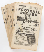 The Football Record: 1956 editions for the Home-and-Away Rounds, mainly featuring Collingwood: 1, 2, 3, 4, 5, 6, 7, 8, 9, 10 (2 split round), 11, 12, 13, 14, 15, 16, 17 and 18. (Total: 19). Mixed condition. Collingwood finished the Home-and-Away Season in - 2