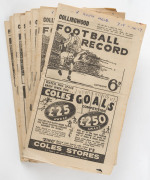 The Football Record: 1959 editions for the Home-and-Away Rounds, mainly featuring Collingwood: 1, 2, 3, 4, 5, 6, 7, 8, 9, 10, 11, 12, 13, 14, 15, 16, 17 and 18. (Total: 18). Mixed condition.&nbsp;Collingwood finished the Home-and-Away Season in Third position - 2