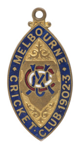 MELBOURNE CRICKET CLUB: 1902-03 Membership medallion, No.464; by J.R.Gaunt & Son, London.