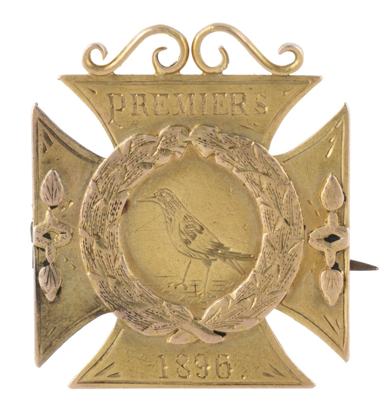 COLLINGWOOD PREMIERSHIP MEDAL - 1896