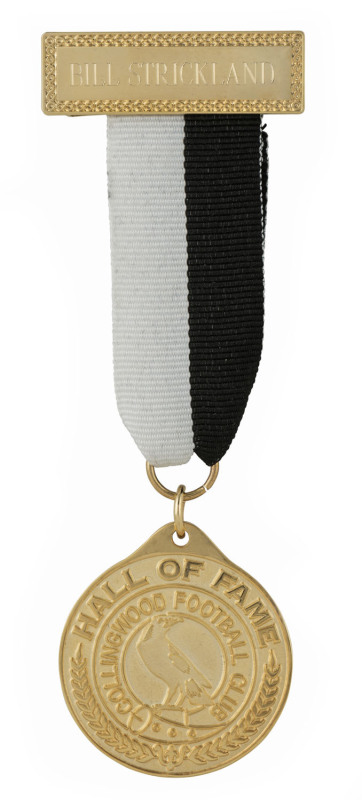 BILL STRICKLAND'S Collingwood Hall of Fame 2017 Induction medal in the original case of presentation. Provenance: The family, by descent.