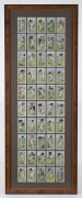 1926-93 selection of sets all mounted, framed & glazed comprising John Player & Son 1926 'Caricatures by "RIP"' (50, Cat &pound;100), County Print Services '1960s Test Cricketers' (25) & 1993 'Australian Test Cricketers' (25), also a faded set of 50 cards showi