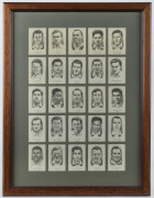 1926-93 selection of sets all mounted, framed & glazed comprising John Player & Son 1926 'Caricatures by "RIP"' (50, Cat &pound;100), County Print Services '1960s Test Cricketers' (25) & 1993 'Australian Test Cricketers' (25), also a faded set of 50 cards showi - 4