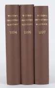 1894, 1896 & 1897 WISDEN'S ALMANACKS, rebound into hard covers without original wrappers and advertisements. (3 vols.)