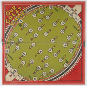 "THE NATIONAL FOOTBALL GAME": c.1940 National Game Company dice-based board game captioned "Our Great Game" - 2