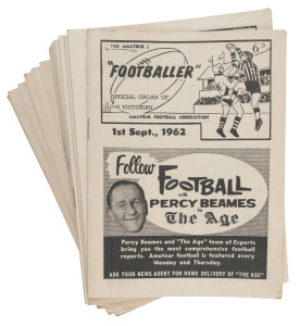 "Footballer" Official Organ of the Victorian Amateur Football Association (V.A.F.A.): 1962 editions