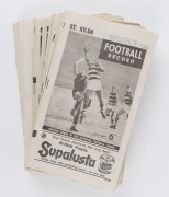 The Football Record: 1963 editions for the Home-and-Away Rounds, mainly featuring St.Kilda: 1, 2, 3, 4, 5, 6, 7, 8, 9, 10 (3 diff.), 11, 12, 13, 14, 15, 16, 17 and 18. (Total: 20). Mixed condition. St. Kilda finished the Home-and-Away Season in Fourth pos