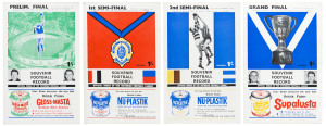 The Football Record: Special editions for the 1963 1st Semi-Final (Melbourne v St.Kilda); the 2nd Semi-Final (Hawthorn v Geelong); the Prelim. Final (Melbourne v Hawthorn) and the Grand Final (Hawthorn v Geelong). (Total: 4). Mixed condition. Geelong 15.19 (109) won its' sixth Premiership, defeating Hawthorn 8.12 (60) in front of 101,209 fans.