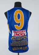 BEN COUSINS: c.2007 West Coast Eagles guernsey commemorating the highlights of his glittering 1996-2007 WCE career, signed by Cousin's across the number '9', also signed with his "Such is Life" motto. - 2