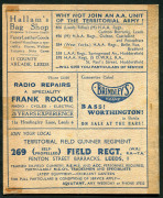 SCORE CARDS: comprising 1902 (Aug.11-13) Surrey County Cricket Club completed card for England vs Australia 5th Test, 1928 (Sept. 5-7) uncompleted card for MCC Australian Team vs Mr Thornton's XI held at Scarbourough with advertising for Boyes Stores, 194 - 3