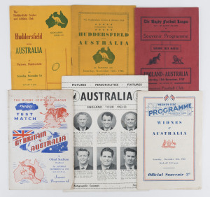 1937 ENGLAND VS AUSTRALIA 2ND TEST: souvenir programme for the 2nd Test played at Swinton on Nov.13 1937 (The British Lions winning 13-3), minor cover blemish, excellent condition overall, 32pp, 14x21.5cm. Rare survivor.