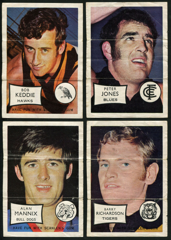 1970 Scanlens Footballers Mini-Posters , complete set [12]. G/VG.