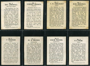 1947 Radio Fun (Amalgamated Press) "Famous Test Cricketers", complete set [24]. Mainly G/VG. Scarce. - 2